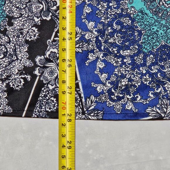 CHICO'S Blue and Black Tunic Top Blouse Sz 2X A-Line Polyester - Picture 10 of 10